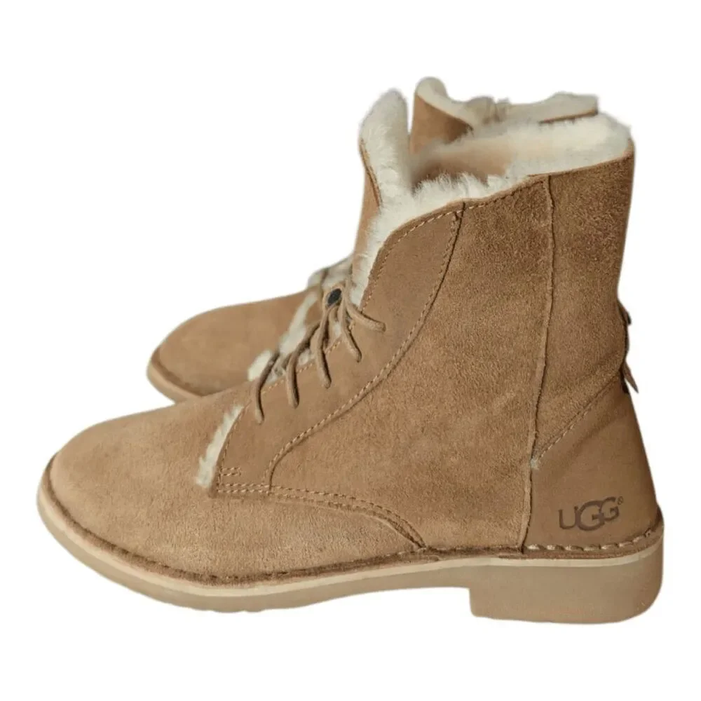 UGG Quincy Suede Lace-Up Waterproof Winter Boot Size 9.5
